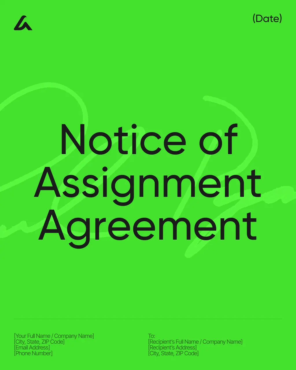 Notice of Assignment Agreement