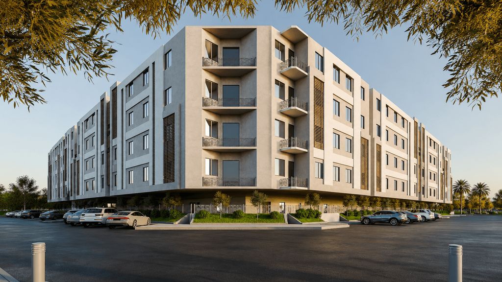 تصميم مجمع صله السكني بحي الدار البيضاء بالرياض: عمارة سكنية تضم 64 شقة — من أعمال أركان العز