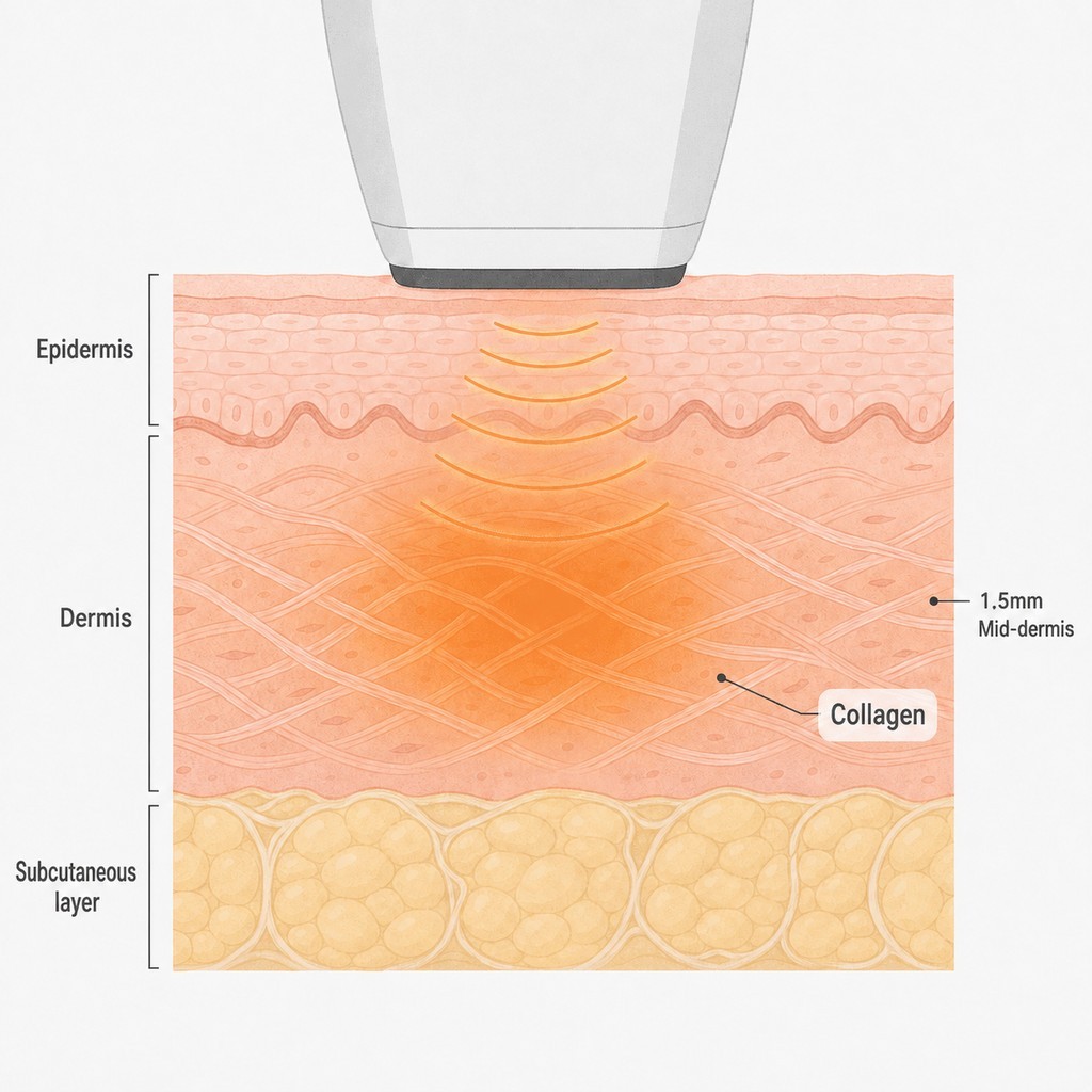 Immediately after the treatment, your deep skin layers are warmed up