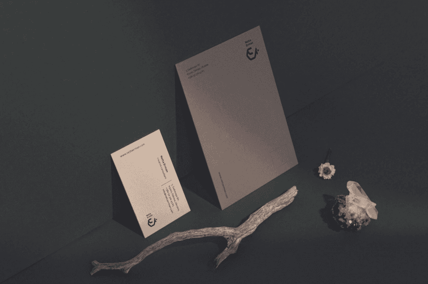 Modern food magazine brochure mockup with bold typography and bright yellow accents