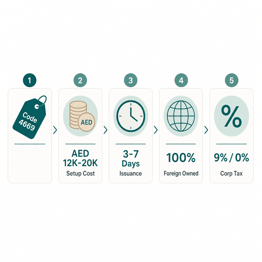 Infographic: Specialised Products Wholesale Trading License in Dubai: Cost and Requirements