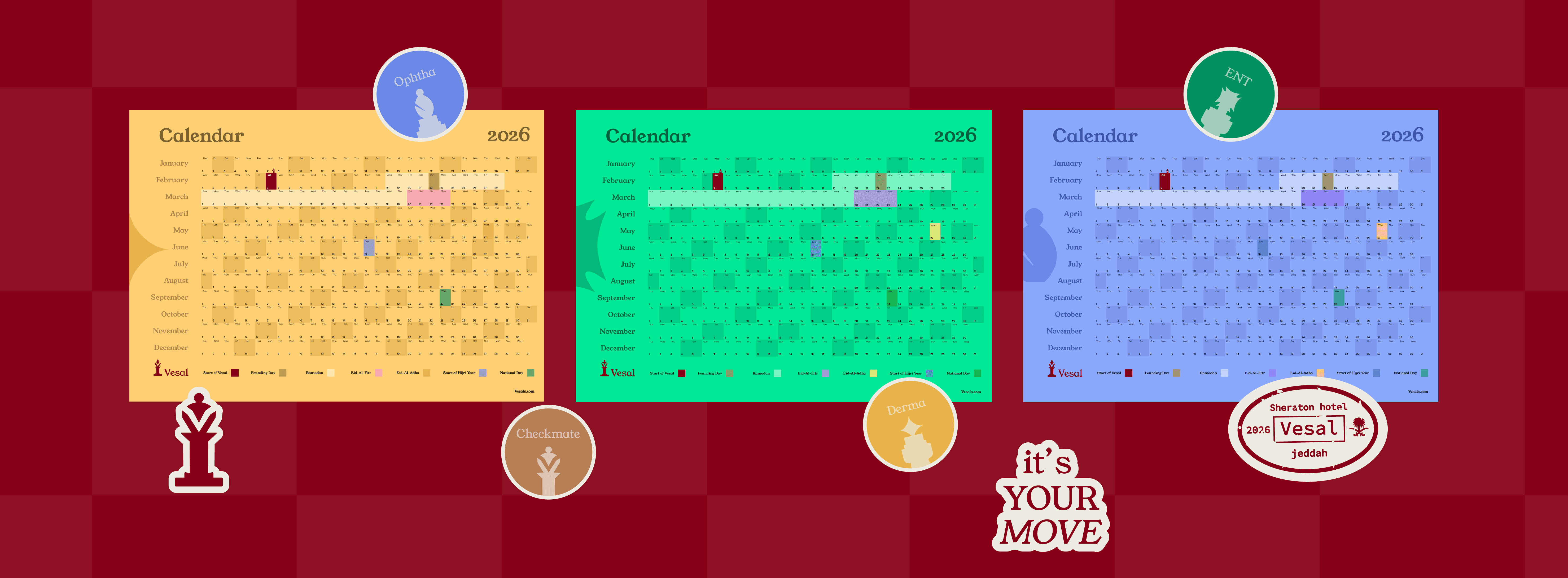 3 Specialties 3 Cards 3 Calendars 