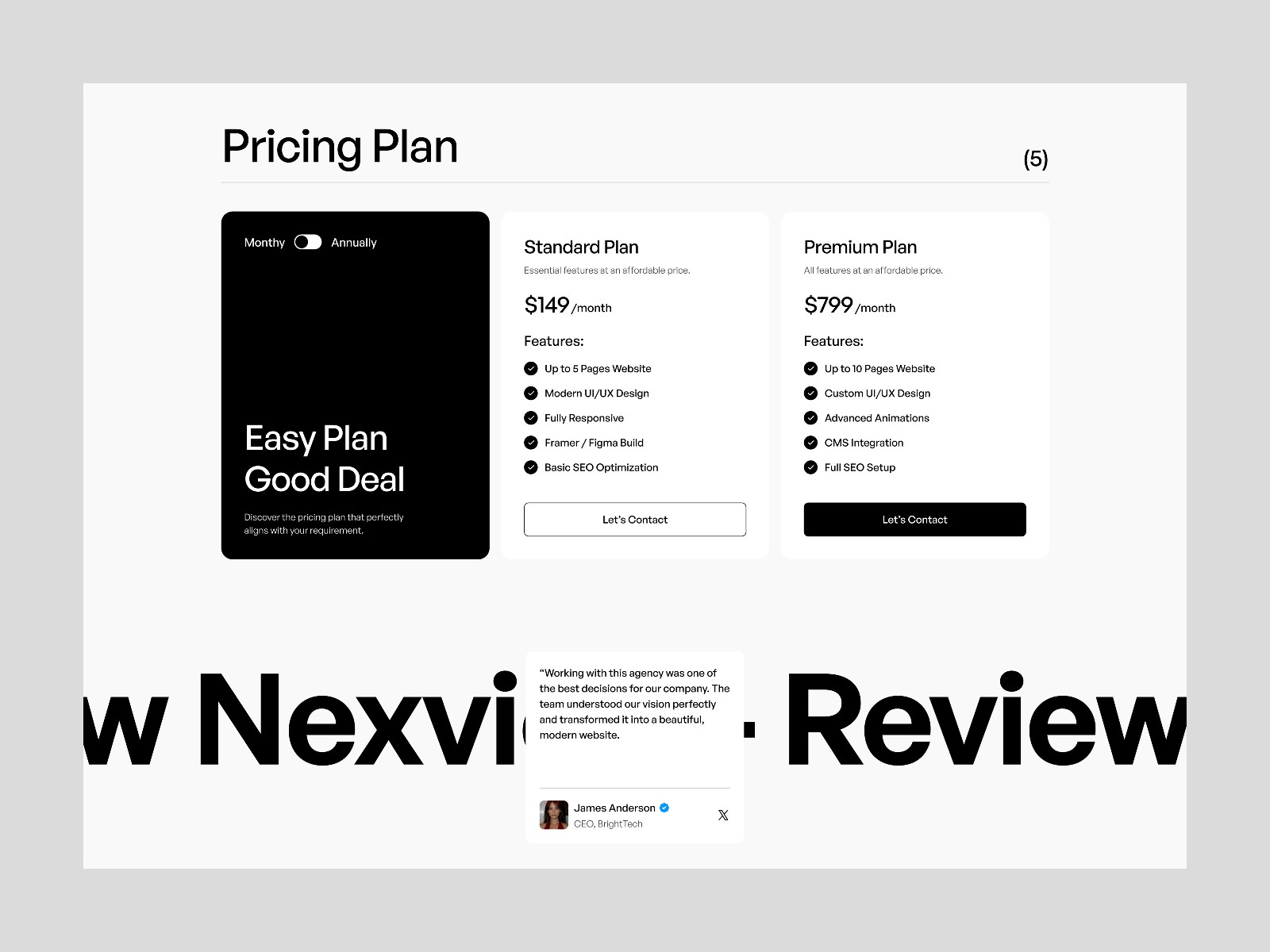 Nexvio — 极简现代创意机构官网设计灵感