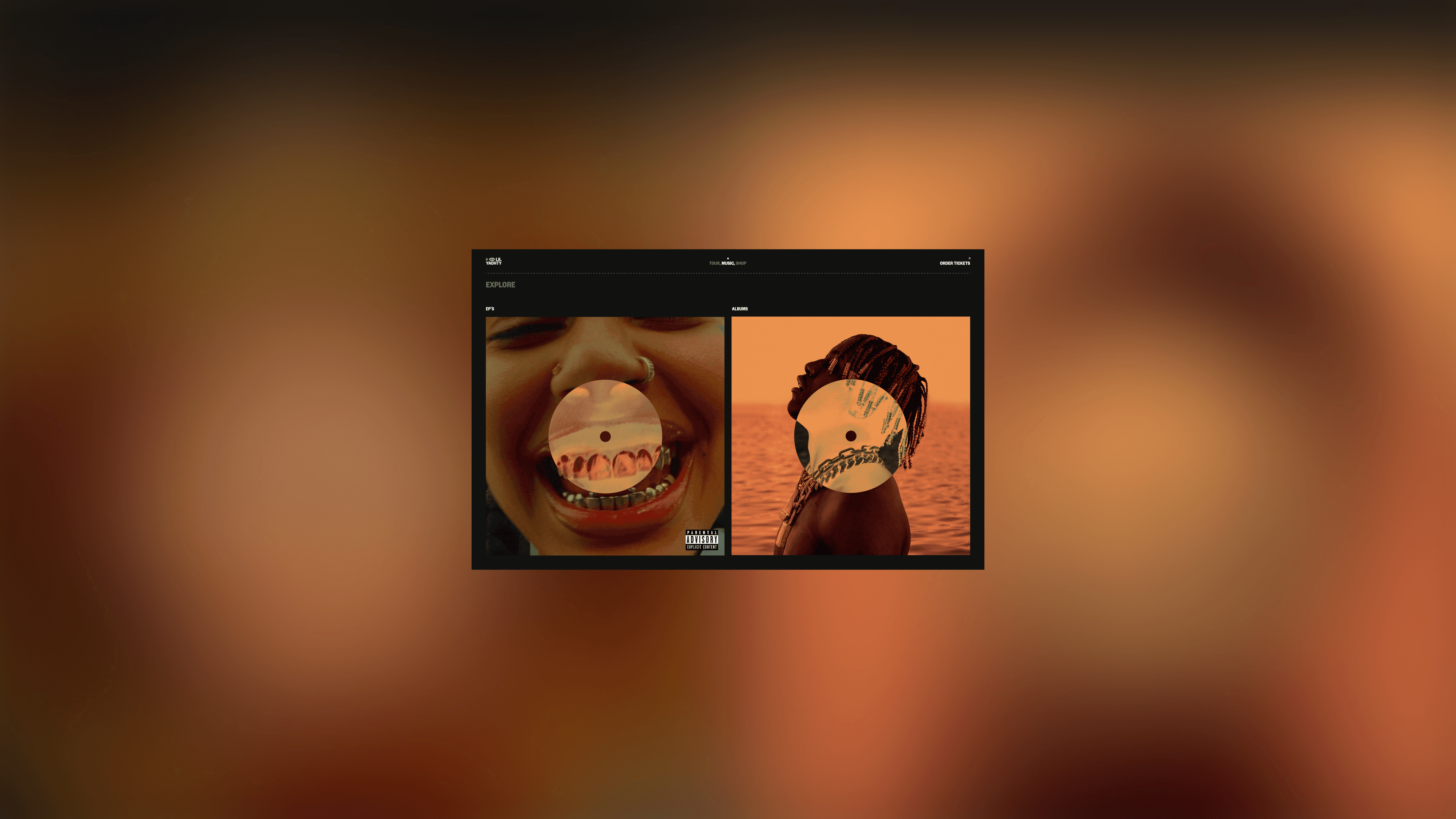 Surfer paddling through ocean waves from above