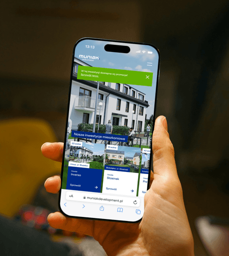 Realizacja projektu strony internetowej dla dewelopera mieszkaniowego z Warszawy - Muniak Development
