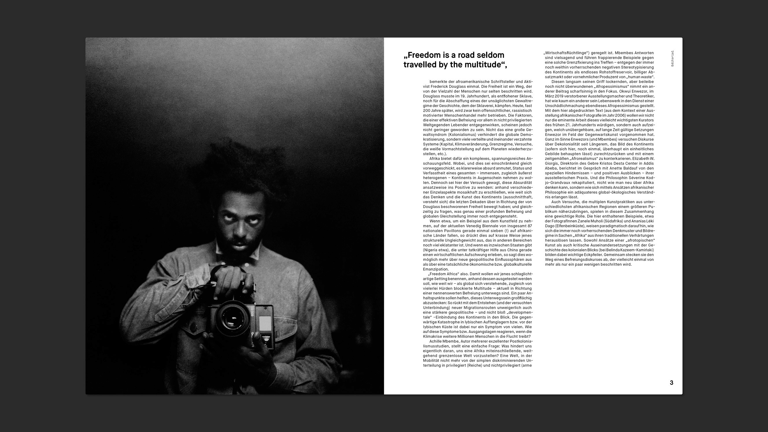 Springerin editorial design magazine layout