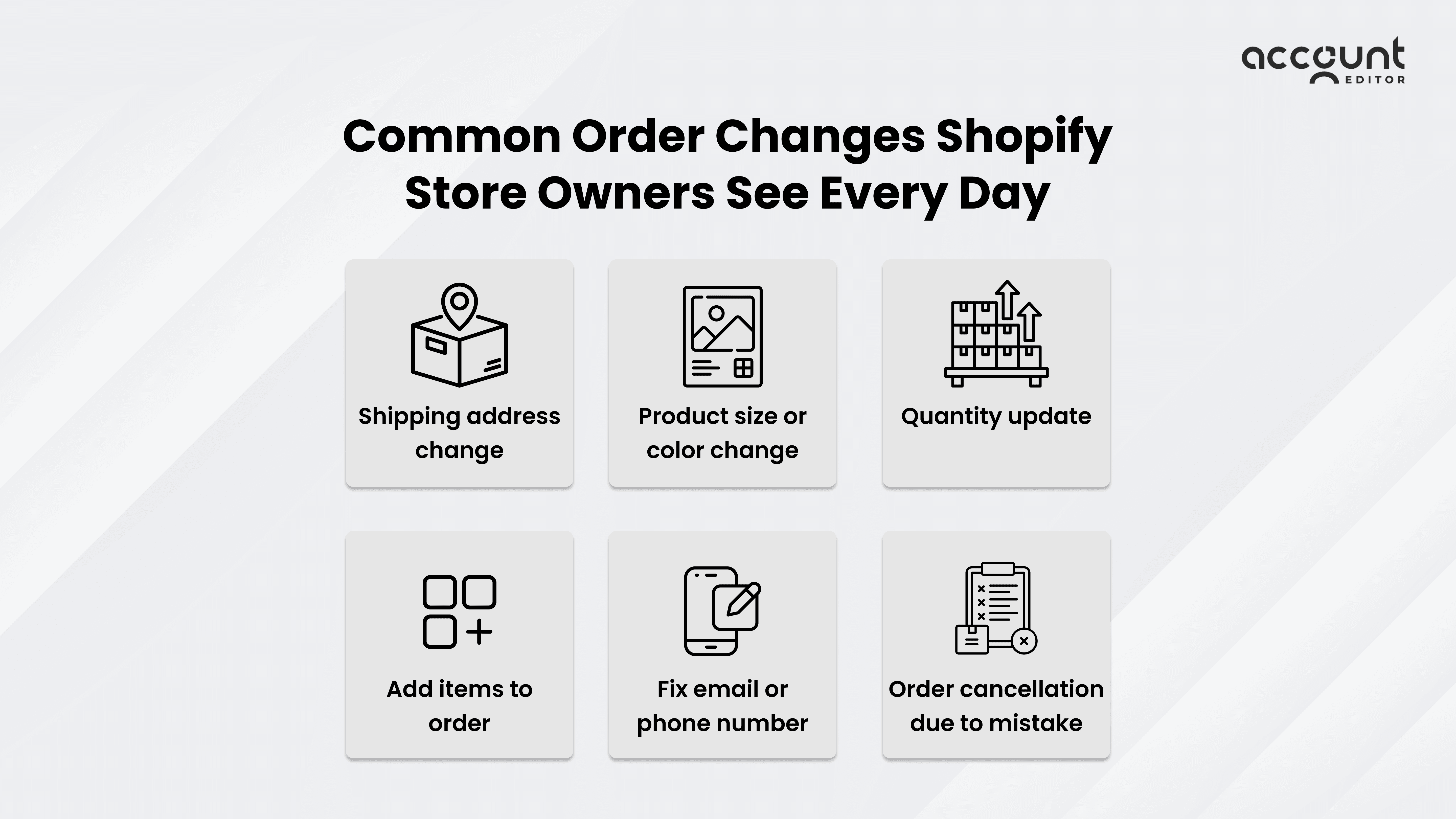  Image showing common order change request Shopify store owners see every day.