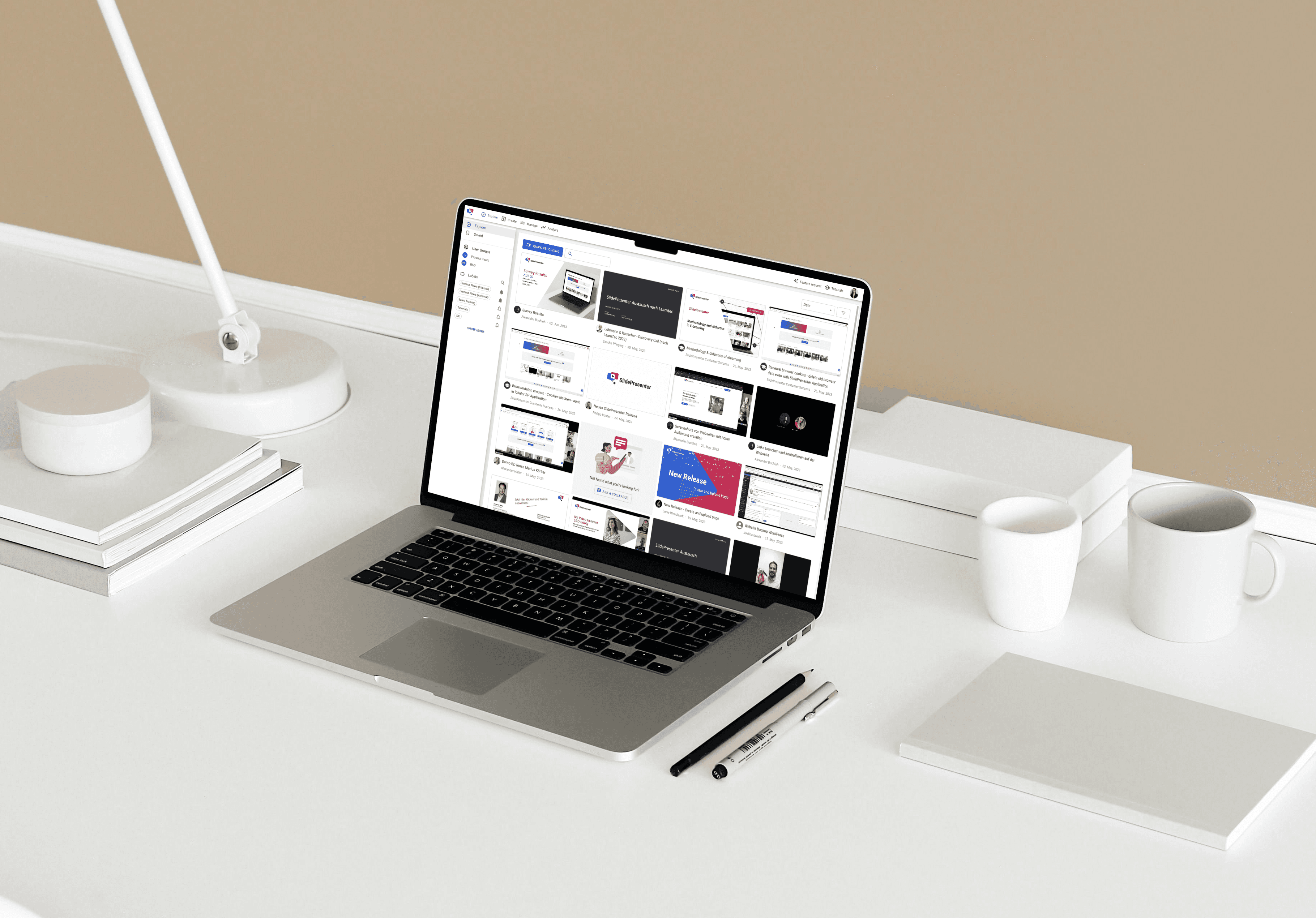 A mockup of a Macbook on a sofa