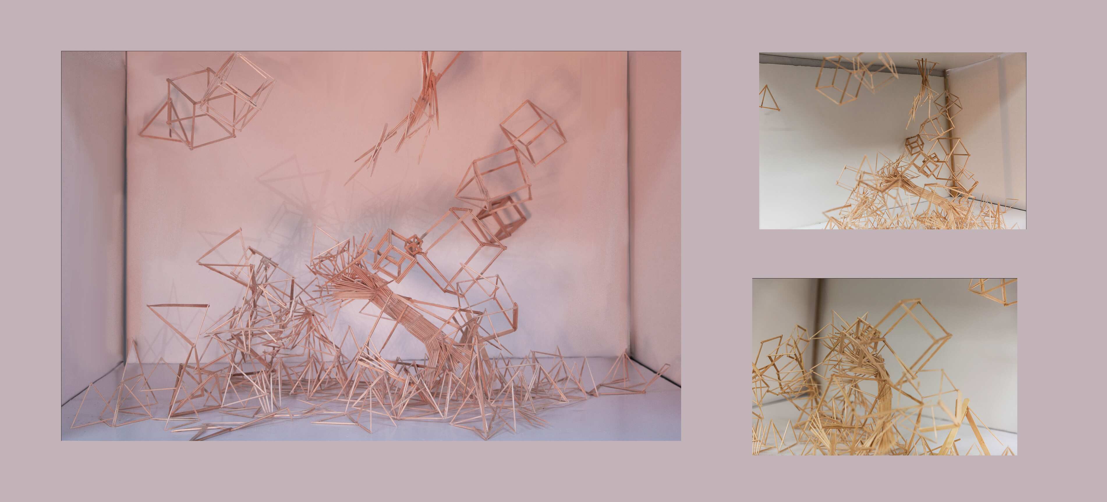 Dark blue tote bag with two handles on a matching blue background, lit to show texture.