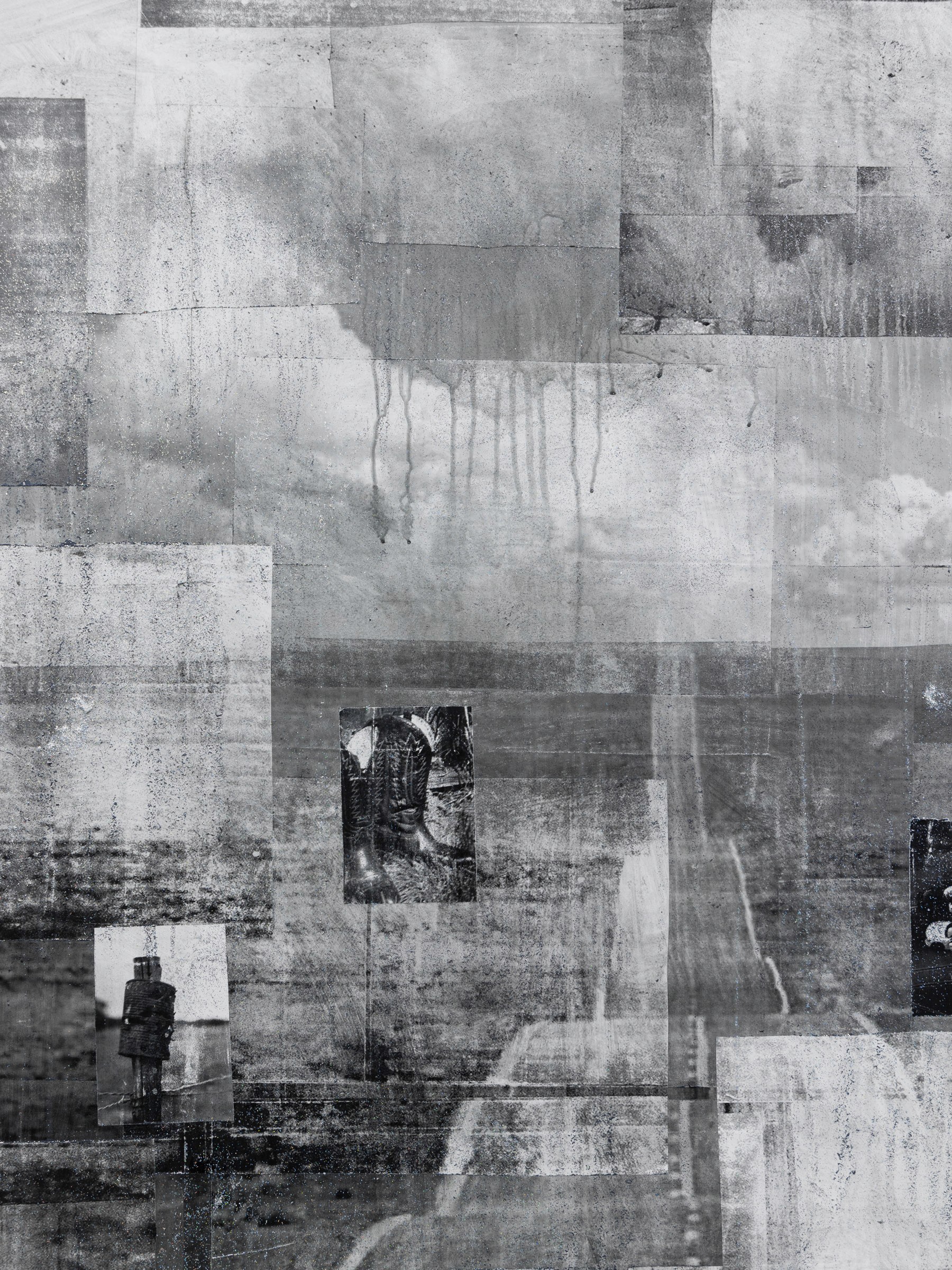 Nicholas Cheveldave artwork collage on canvas