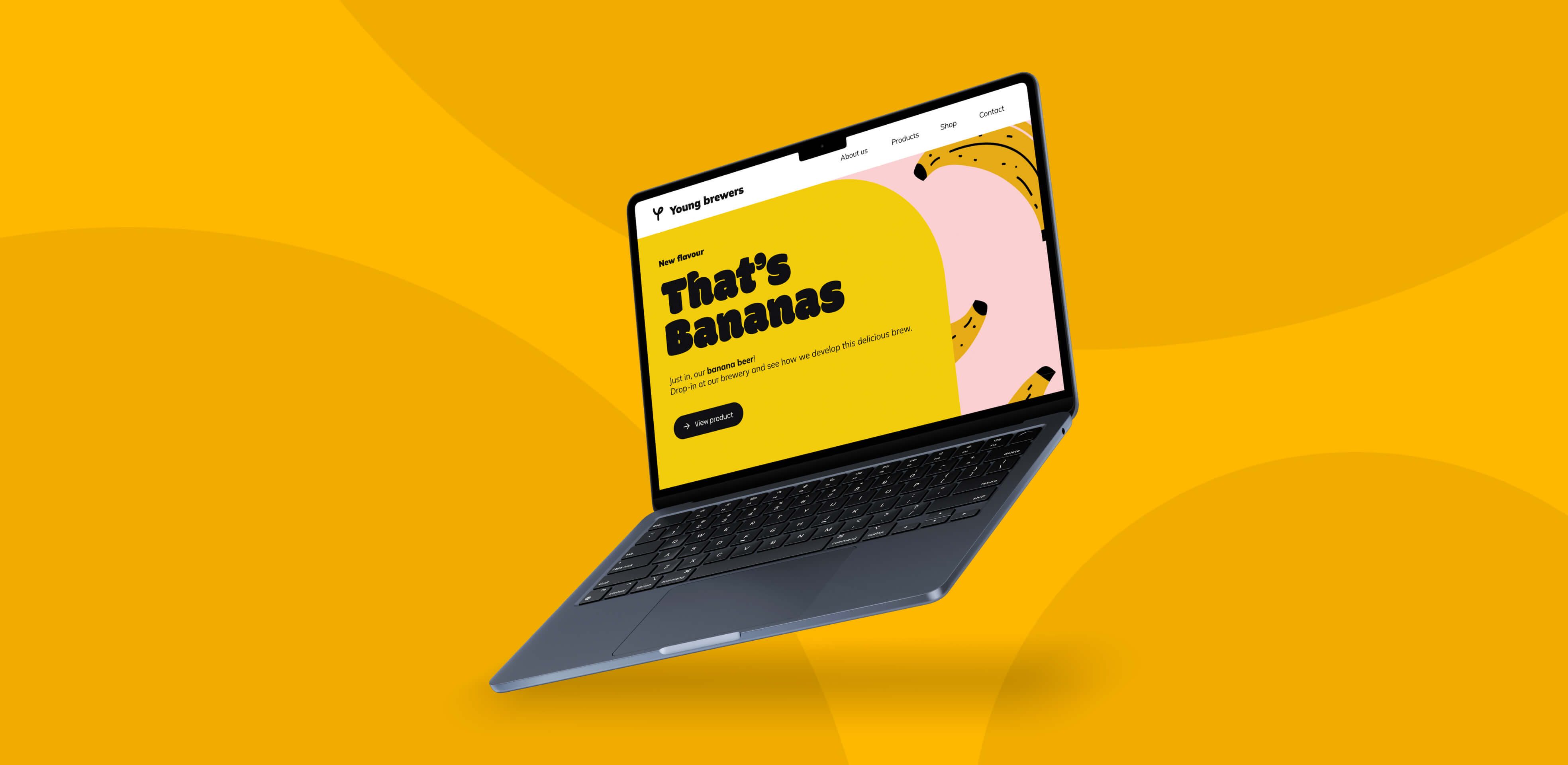 Mockup of the Young Brewers Website
