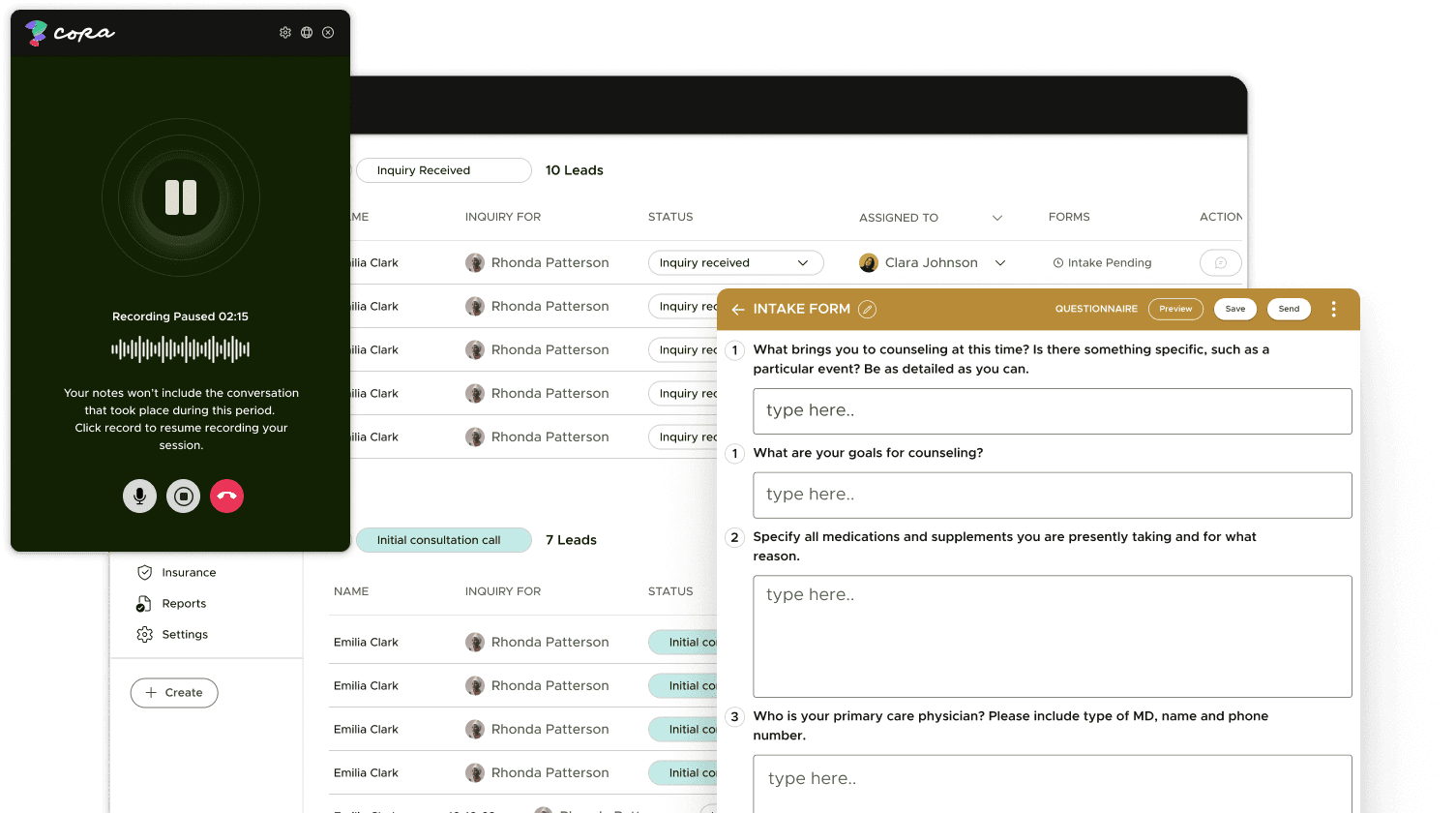 An image of Dreelio's dashboard