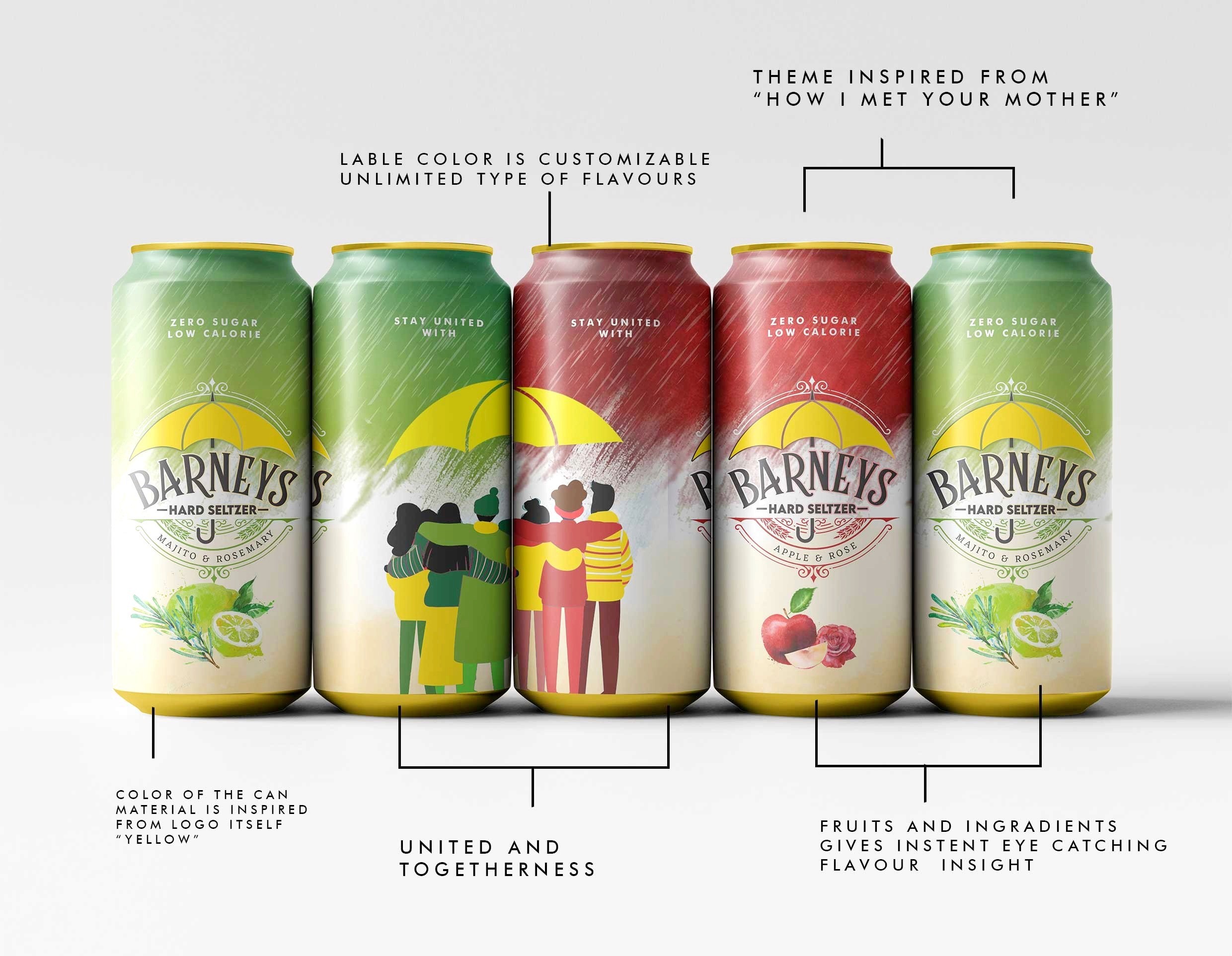 barneys Hard Seltzer Design
