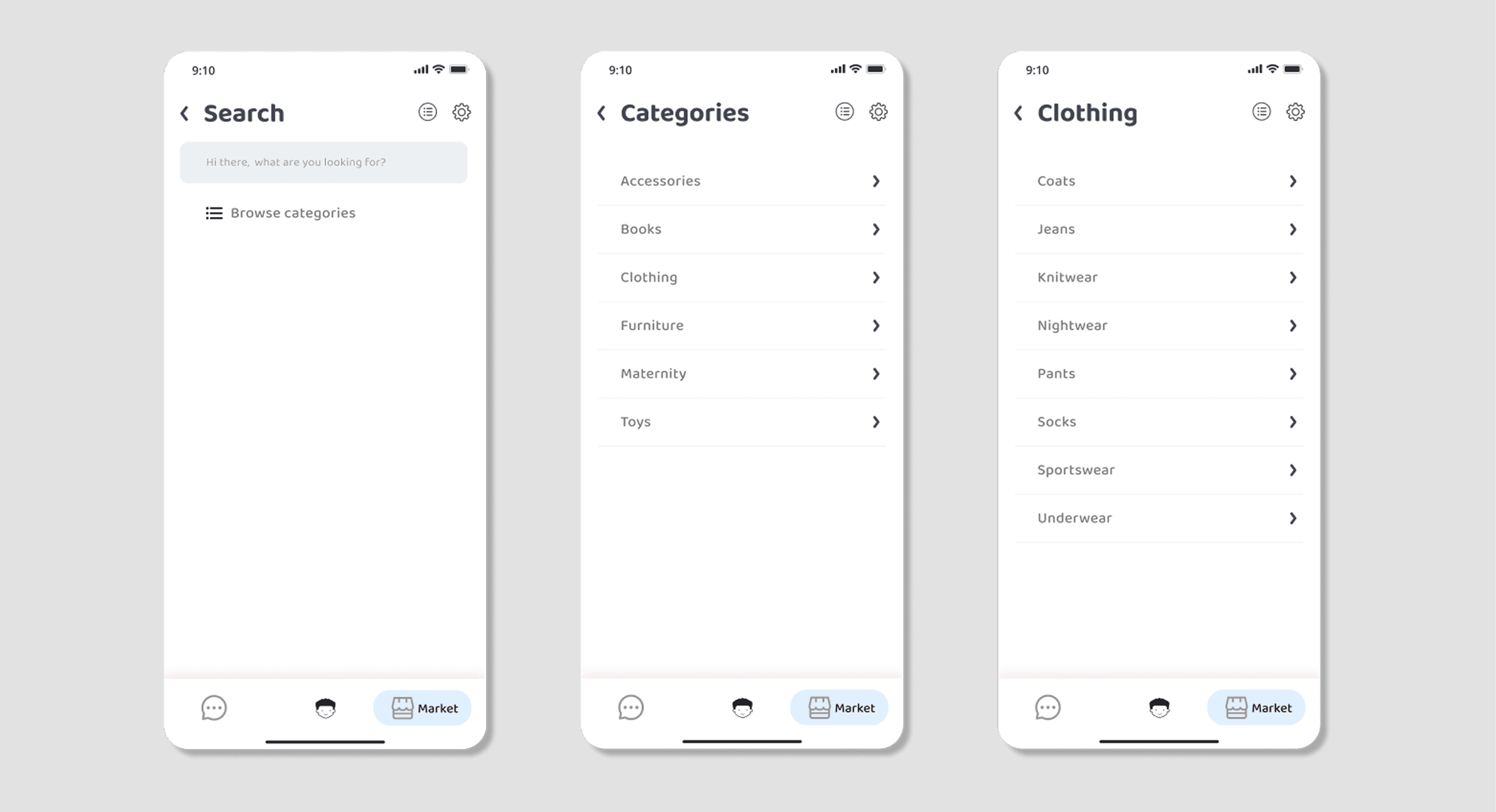 High-fidelity product filtering screens screens
