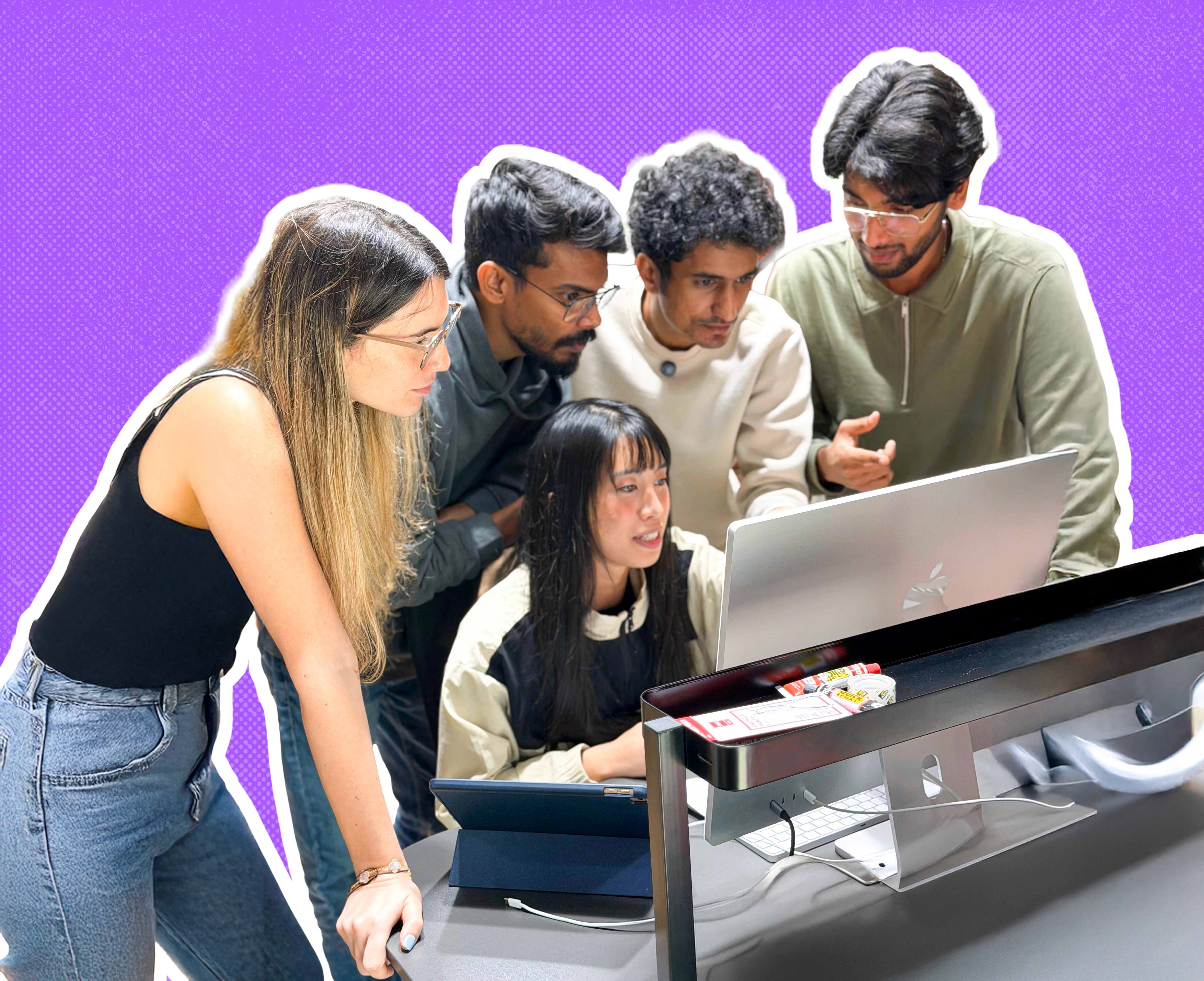 business people discussing on laptop