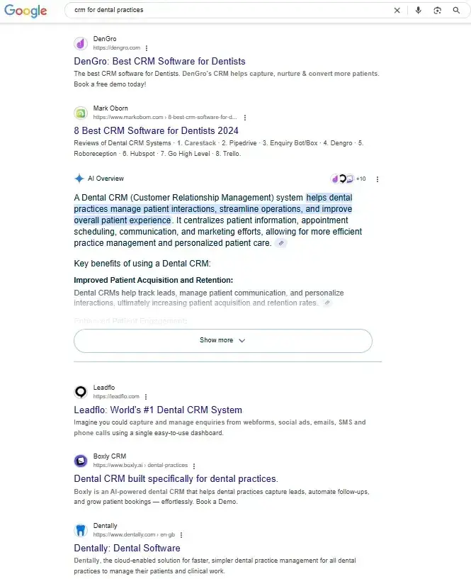 seo keyword research, screenshot from google serps shows how keyword research can identify niche opportunities that might provide better alternatives for a keyword strategy.