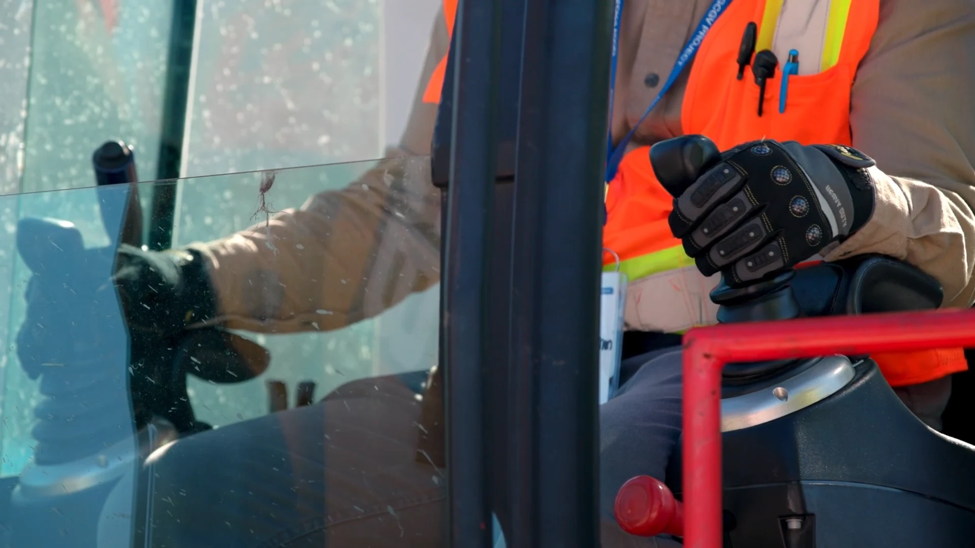 Operator controls close-up filmed for GCGV