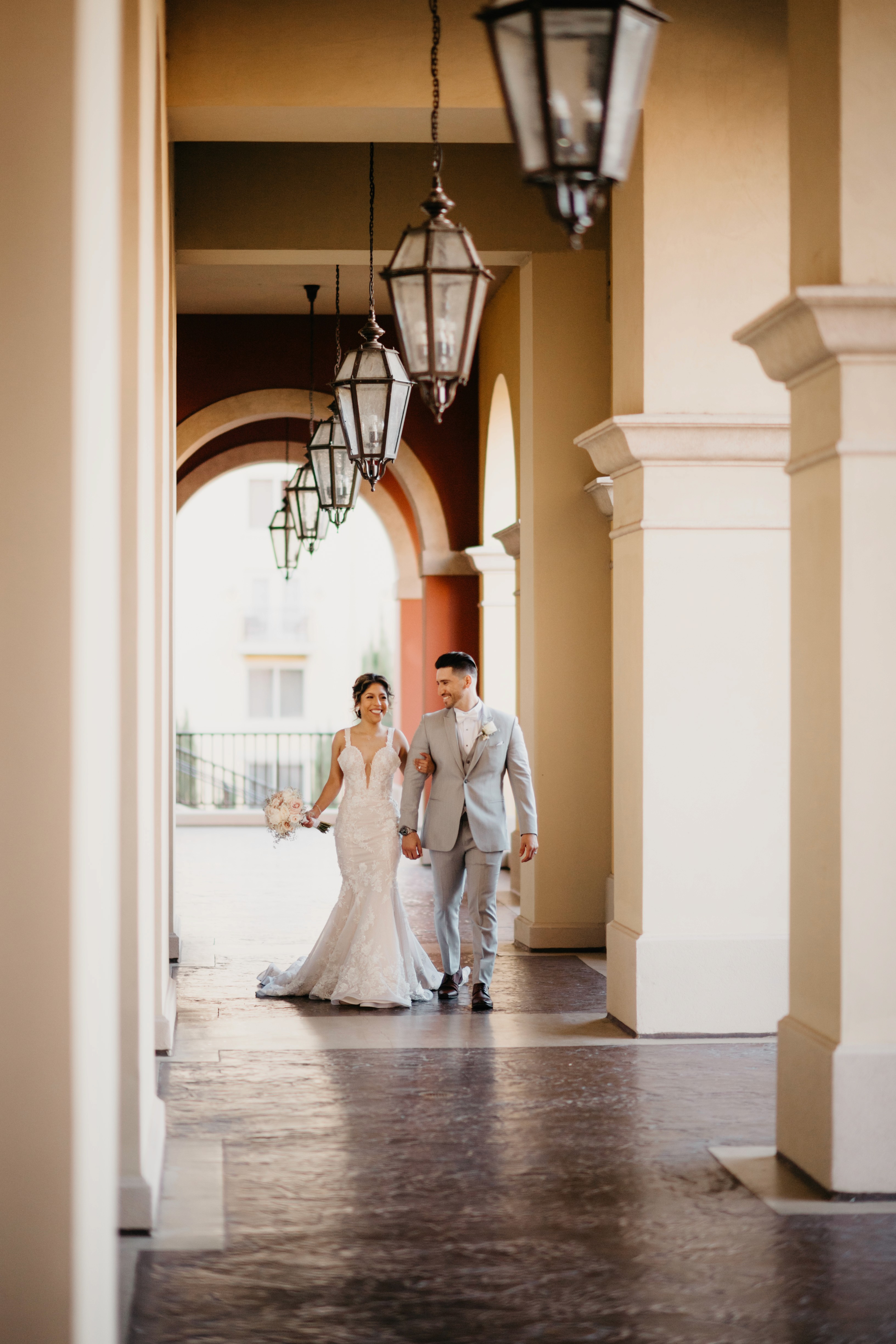 Bride and groom portraits at Hilton Lake Las Vegas Resort in Nevada