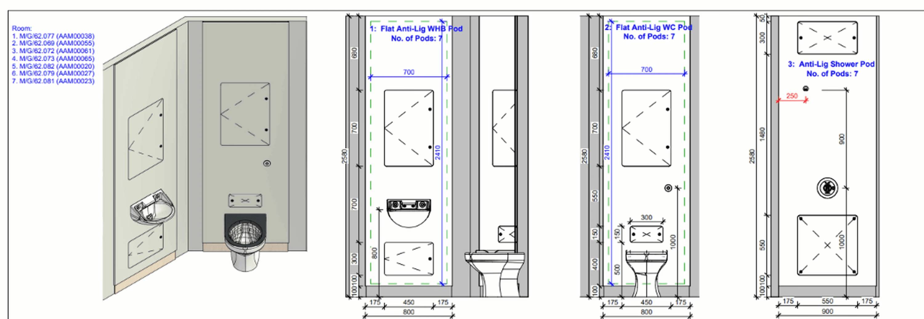 A drawing of the Flat Hygipod Safe