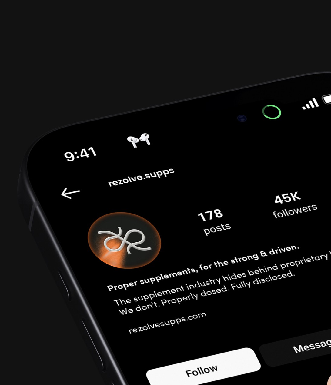 Rezolve social media profile picture mockup