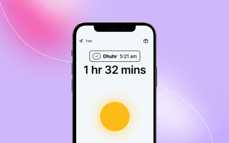 Prayerly App - Time Left Notification: Reminds user to prioritize salah and offers a sense of urgency to perform prayers promptly.