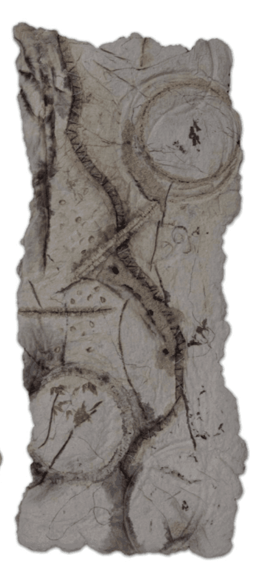 herd of sheep on road painting