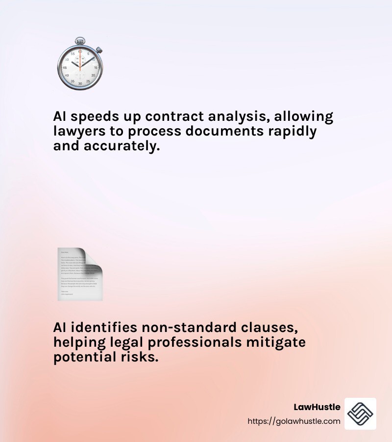 AI-driven contract analysis saves time and boosts accuracy - benefits of ai for law firms infographic 2_facts_emoji_light-gradient
