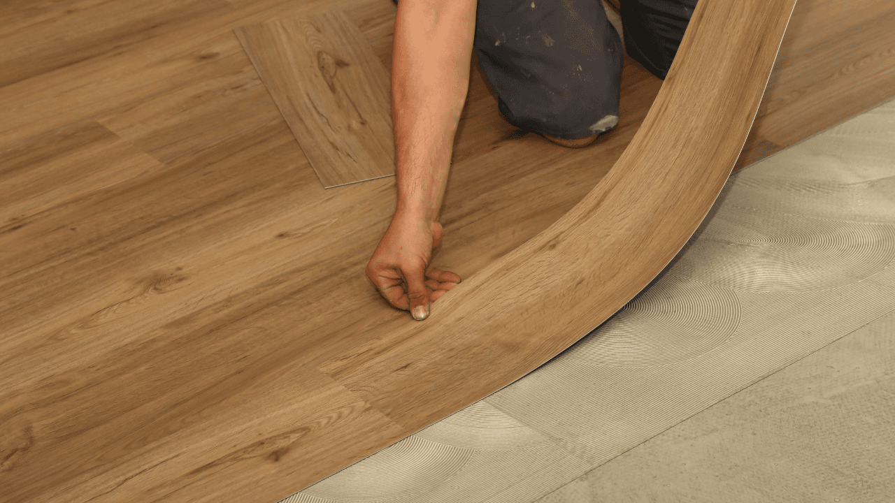 An example of vinyl flooring