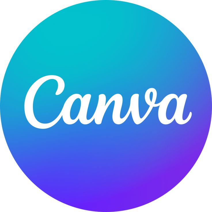 The Canva logo features the word "Canva" in a custom sans-serif typeface with rounded letterforms, colored in a gradient that transitions from blue to purple. The logo is clean and modern, with even letter spacing and balanced proportions.