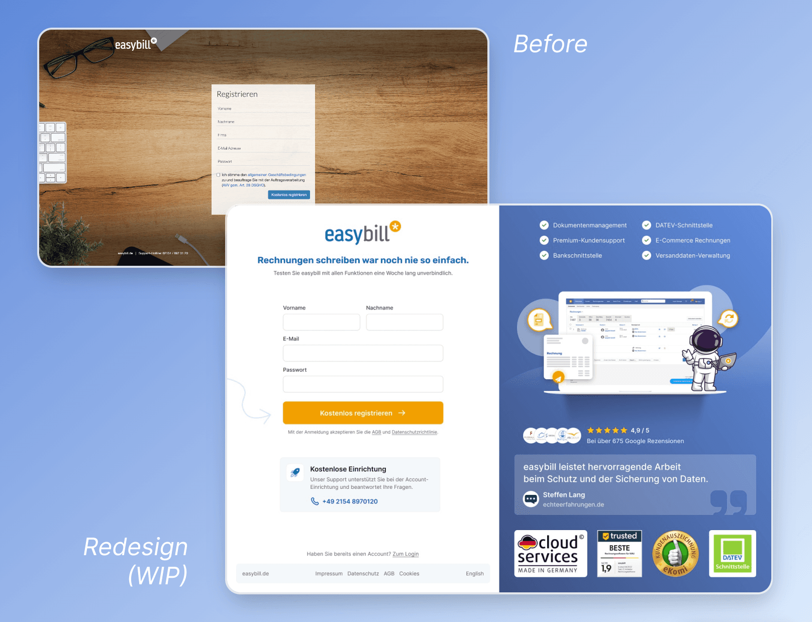 Before & After: Redesign Sign Up page