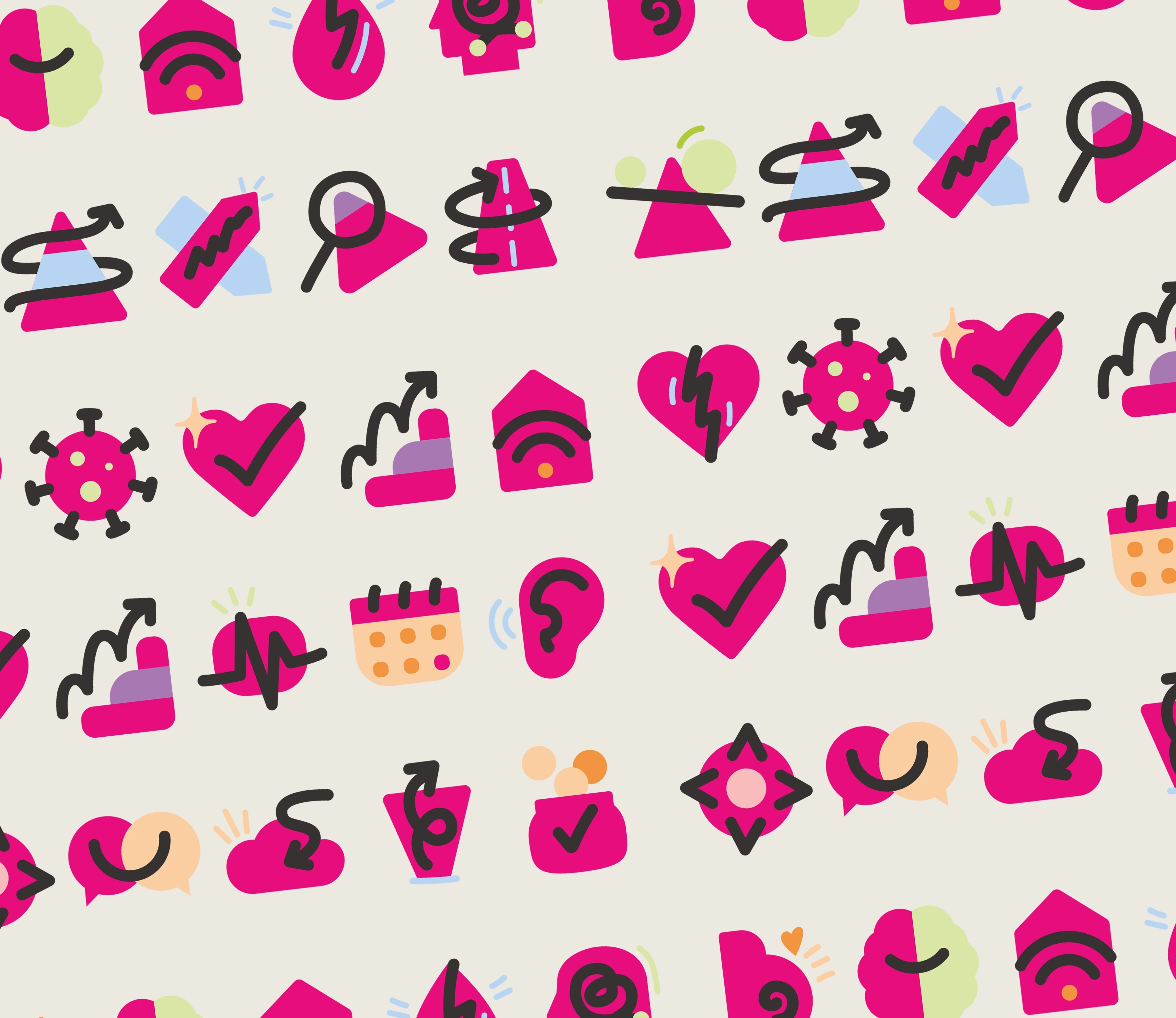 Grafisch ontwerp Zorg van de Zaak iconen