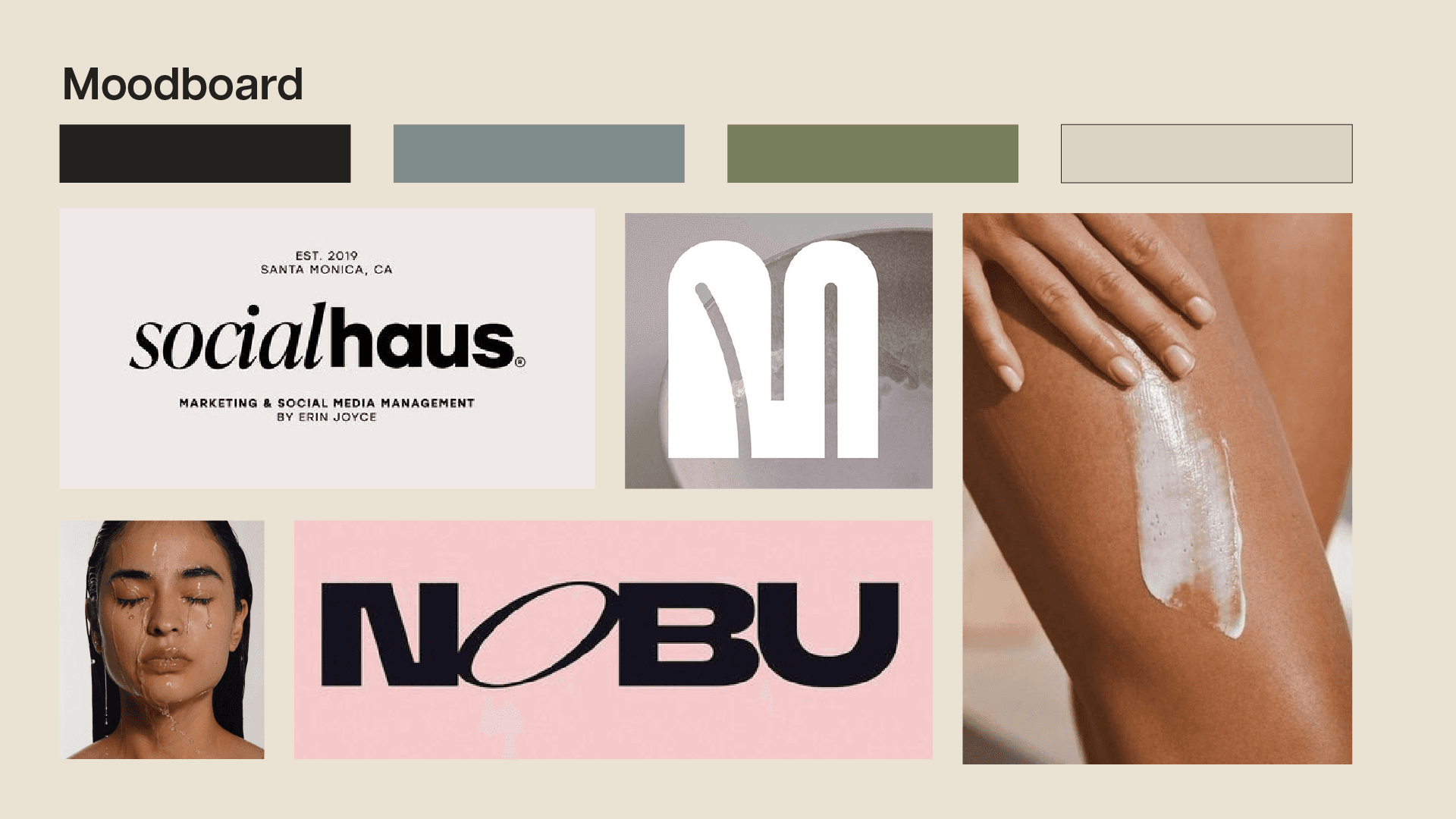 Image shows the text "Pure Radiance" and "Radiate Confidance" on a textured background in neutral tones.