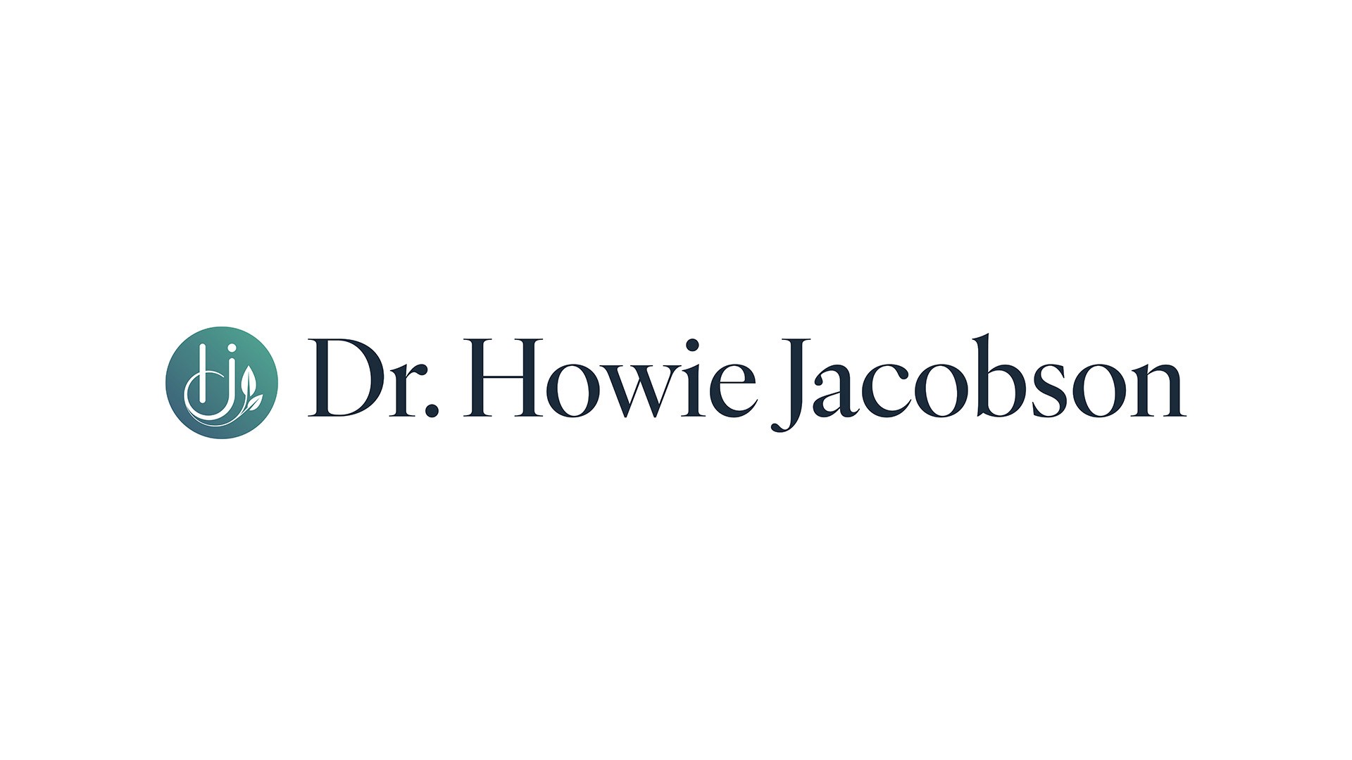 Dr. Howie Jacobson banner logo format by Huw Mathias.