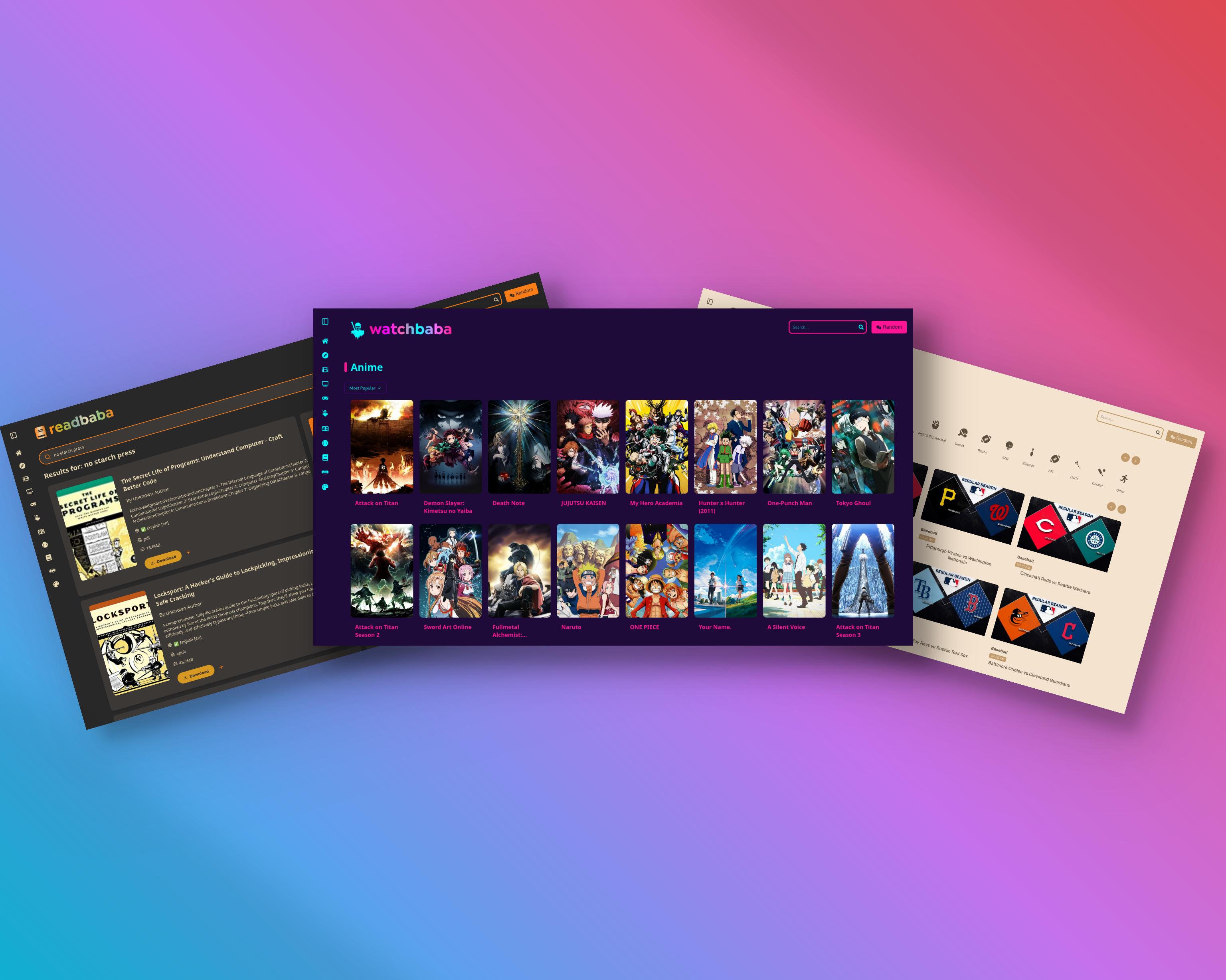 live matches,anime and manga