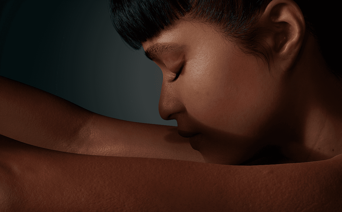 Close-up of white fur with black heart-shaped spots—soft, high-contrast texture for fashion/home décor.