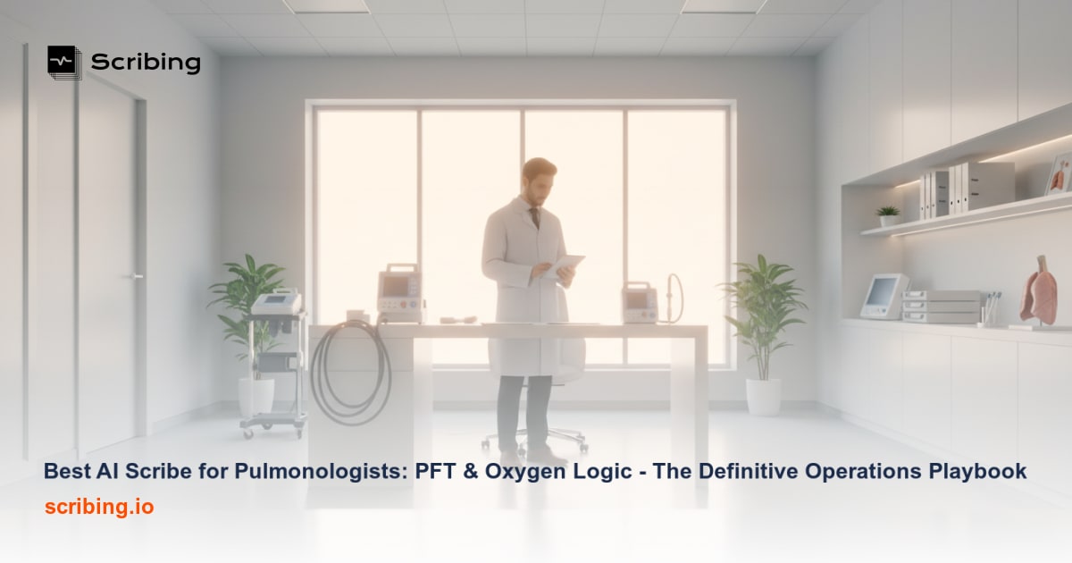 AI medical scribe technology for pulmonologists featuring PFT interpretation and oxygen therapy documentation logic
