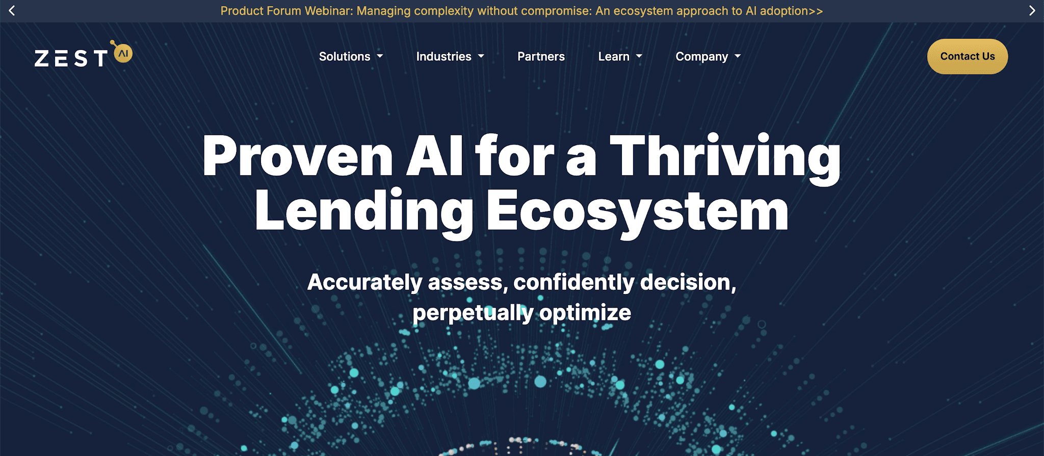 Zest AI web homepage