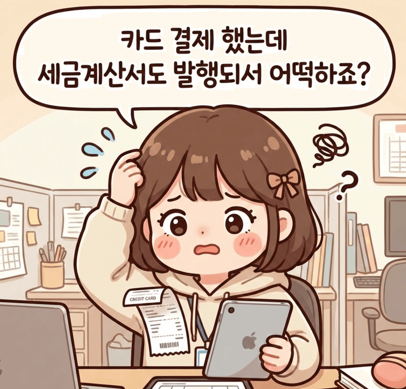 카드 결제, 세금계산서 중복 발행
