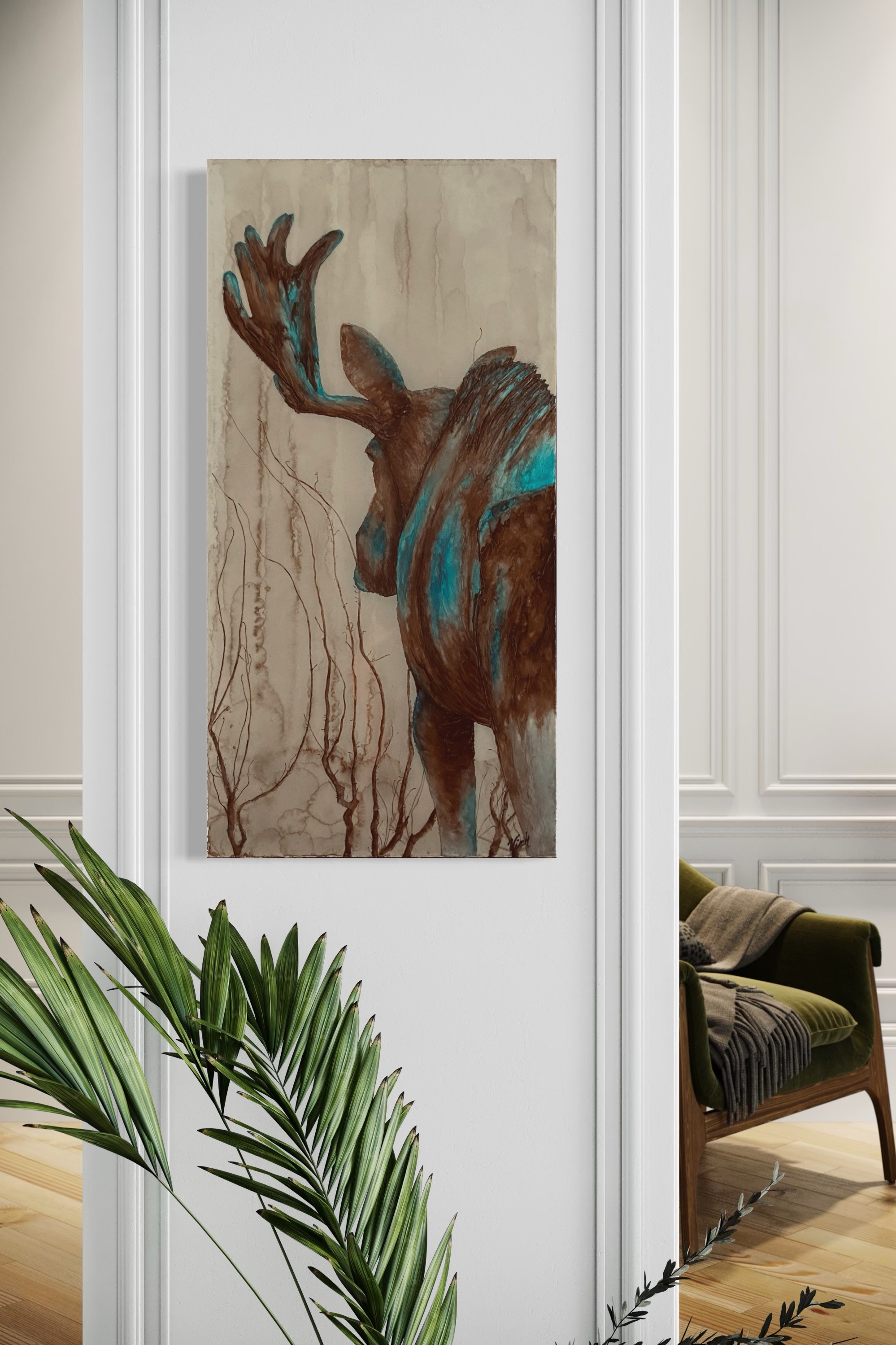 Toile Métis accroché sur un mur