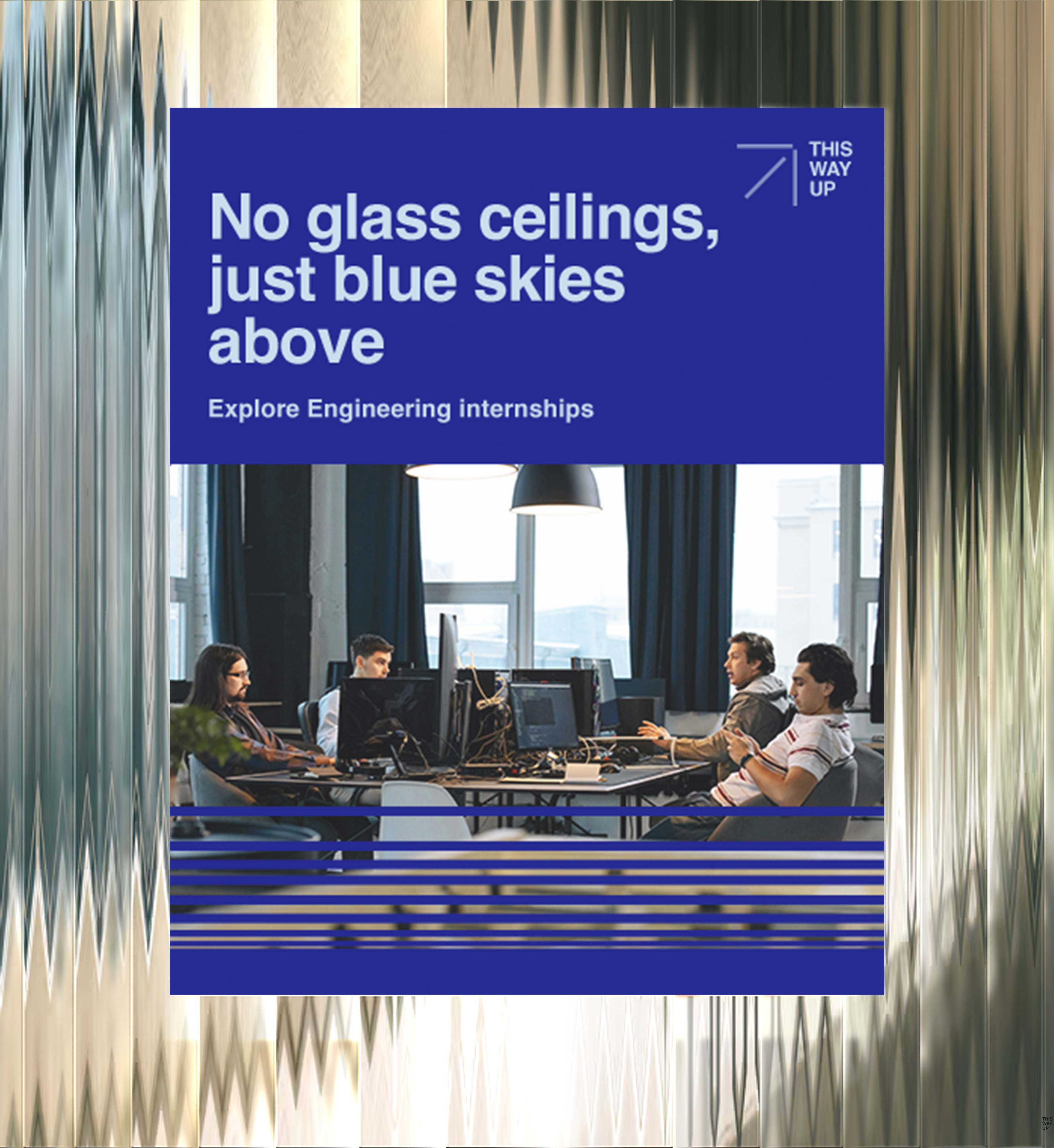 Design example of UTC Aerospace's recruitment marketing at an aiport