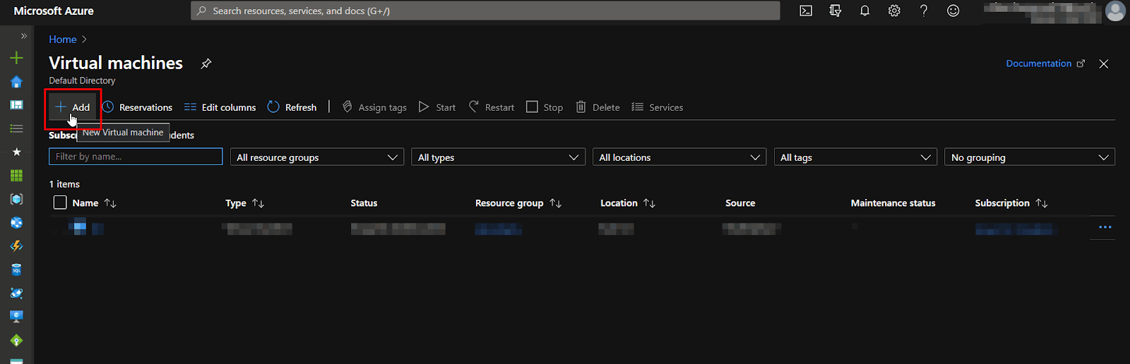 Azure portal availability set configuration showing fault and update domain settings