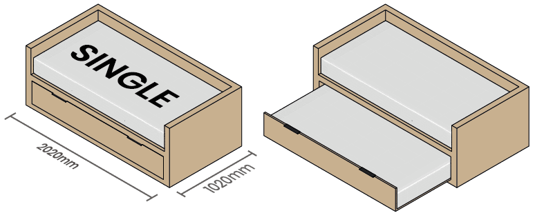 Tiny House Kids Bedroom - Trundle Bed