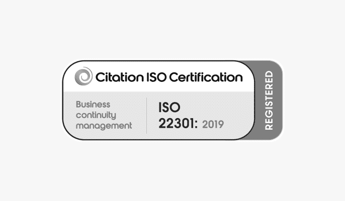 Mainmark Citation ISO Certification logo for ISO 22301:2019