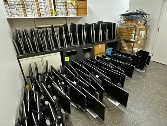 IT equipment decommissioning with removal and disposal of office technology and hardware