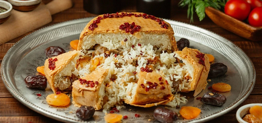 Azerbaijani plov traditional rice dish