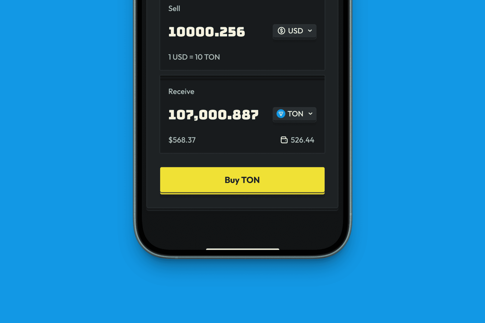 Button detail, mobile