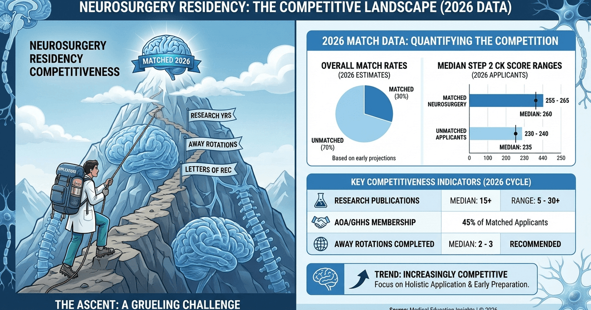 Cover: Neurosurgery Residency: How Competitive Is It? Step 2 Scores & NRMP Data 2026