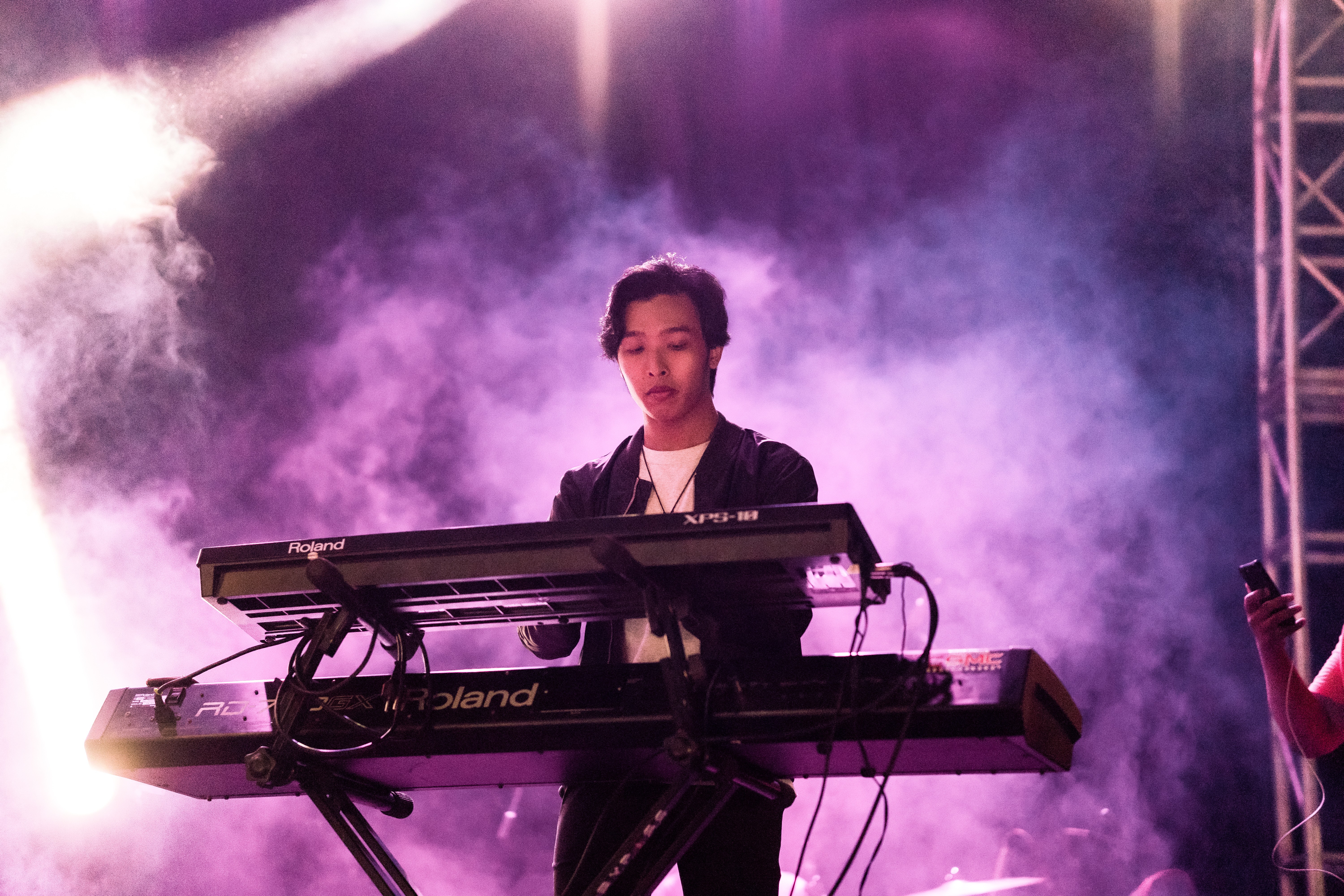 Jojo as Keyboardist of ITS Jazz, perfom at Jazz Tretes