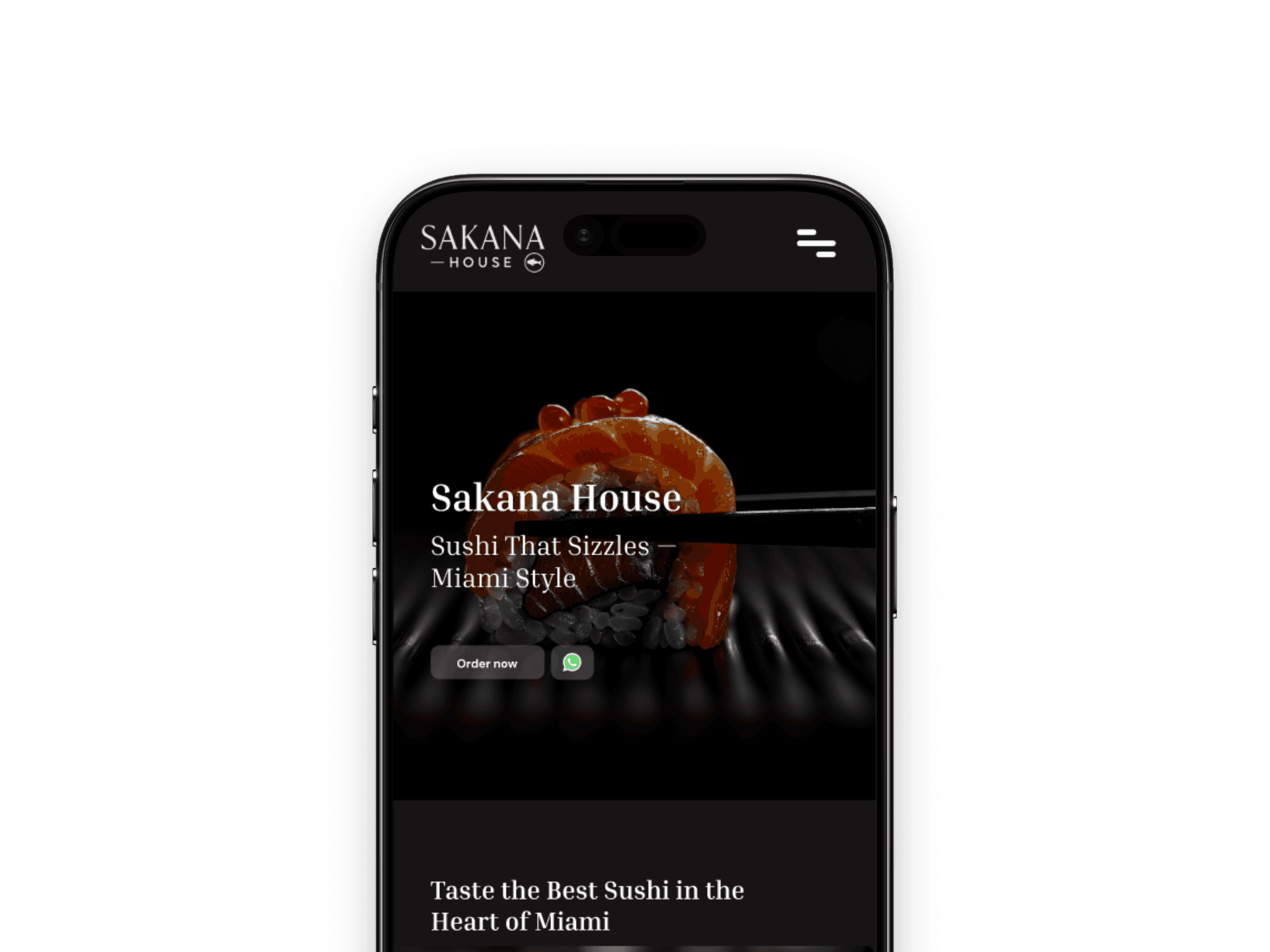 Sakana Website Mobile Mockup