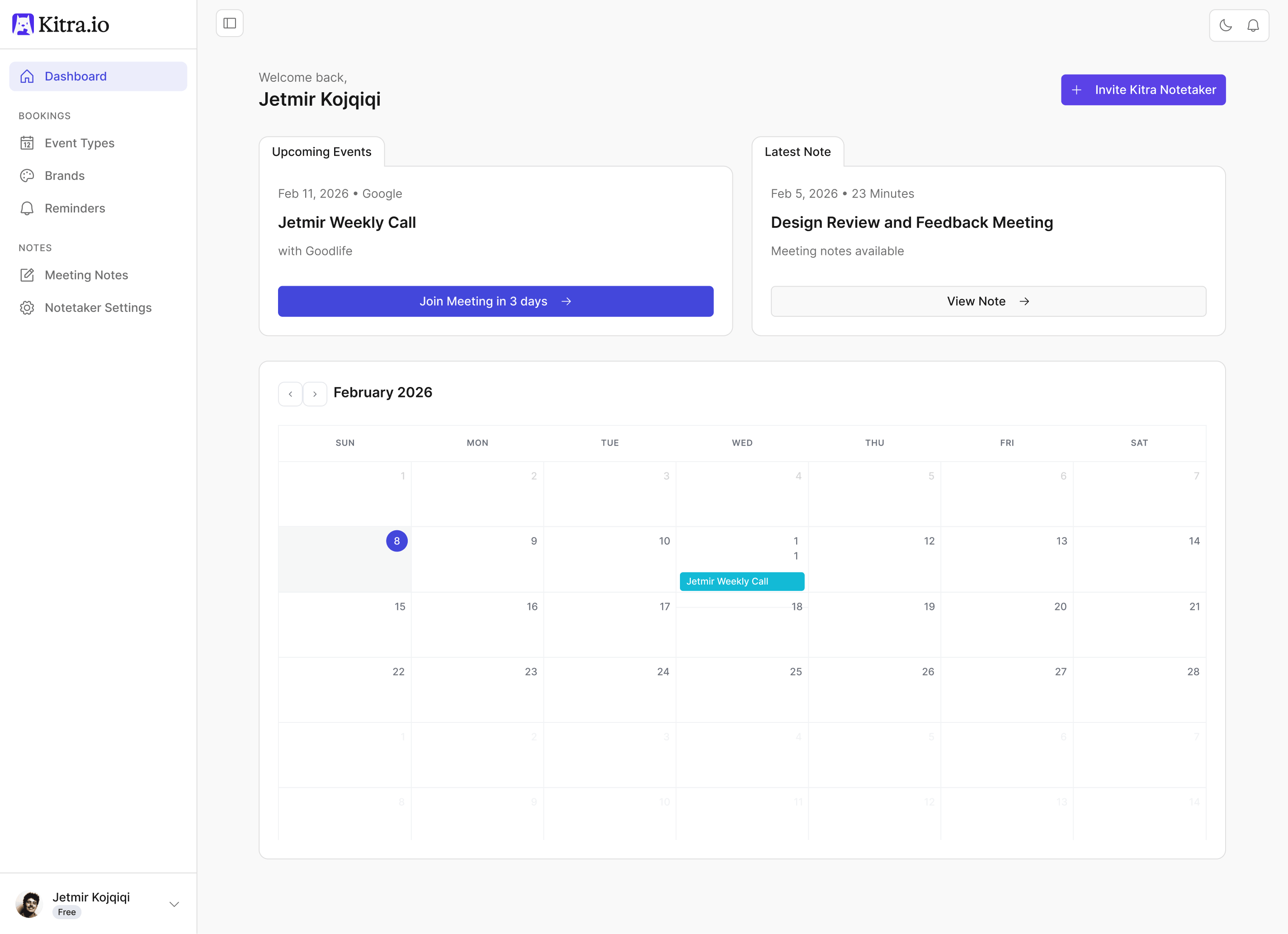 An image of Dreelio's dashboard